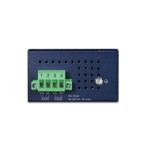 PLANET IPOE-270, un switch PoE azul con 7 puertos, SKU IPOE-270