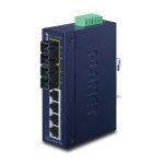 Switch No Administrado PLANET modelo ISW-621TS15 con 6 puertos Fast Ethernet 10/100 en color azul