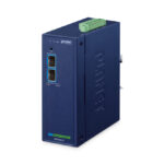 Convertidor de medio PLANET IP40 industrial de 2 puertos con velocidad de 10000 Mbit/s en color azul, SKU IXT-900-2X
