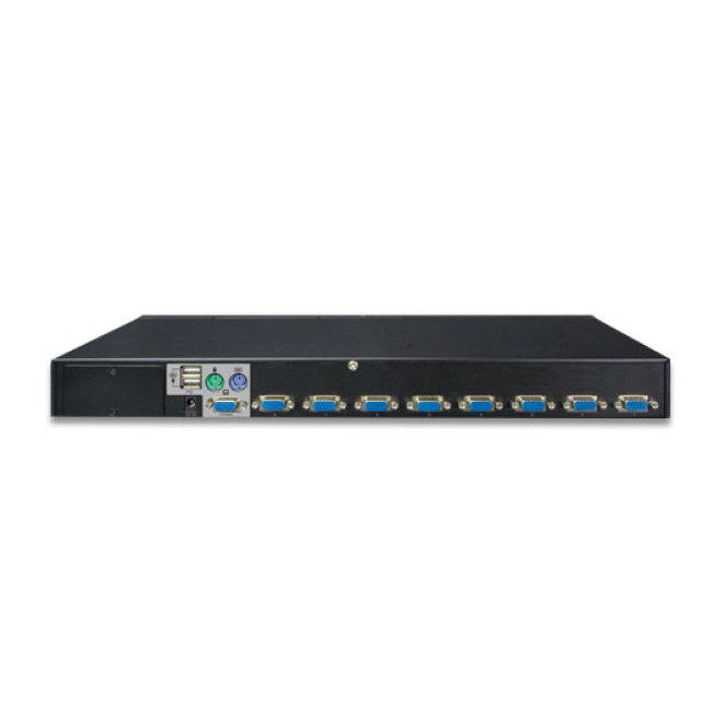 PLANET KVM-210-08 interruptor KVM Montaje en rack Negro 2 PLANET KVM-210-08 interruptor KVM Montaje en rack Negro conectado