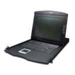 Vista frontal del interruptor KVM PLANET KVM-210-08M con capacidad de montaje en rack. SKU: KVM-210-08M