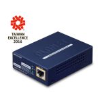 Switch PoE PLANET LRP-101UH en color azul, ideal para energía sobre Ethernet con alta eficiencia y SKU LRP-101UH