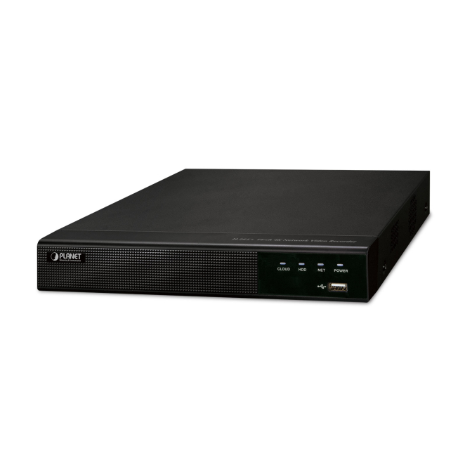 PLANET Network Video Recorder 16-ch 4K with H.265 Compression PLANET Network Video Recorder NVR-1600 with 16 channels, 4K (8MP) resolution and H.265 compression technology