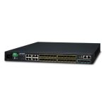 Switch Gestionado L3 PLANET modelo SGS-6341-16S8C4XR, con 16 puertos SFP y 8 puertos Gigabit Ethernet, tamaño 1U, color negro. SKU: SGS-6341-16S8C4XR.