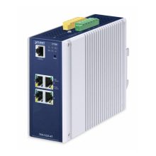 PLANET IP30 DIN-rail switch industrial gestionado L2+ con 10/100/1000 Gigabit Ethernet, color azul, SKU TSN-5225-4T