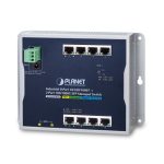 Switch gestionado L2 de PLANET, modelo WGS-4215-8T2S, con capacidad Gigabit Ethernet (10/100/1000), color negro.