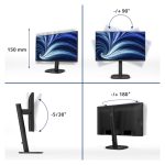 Philips 3000 series pantalla para PC de 23.8 pulgadas, resolución 1920 x 1080 Pixeles, Full HD LCD, color negro, SKU 24B2U3301/00