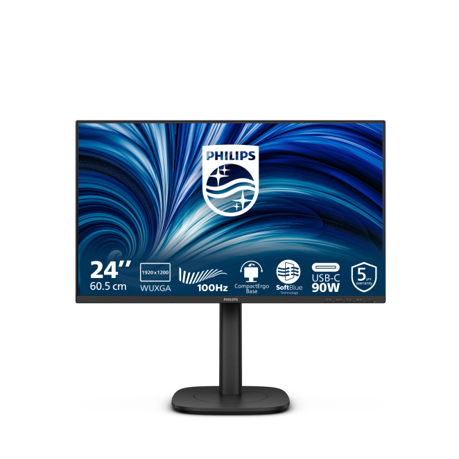 Philips 3000 series 24B2U3301D/00 pantalla para PC 61,2 cm (24.1″) 1920 x 1200 Pixeles WUXGA LCD Negro 1 Philips 3000 series 24B2U3301D/00 pantalla para PC 61,2 cm