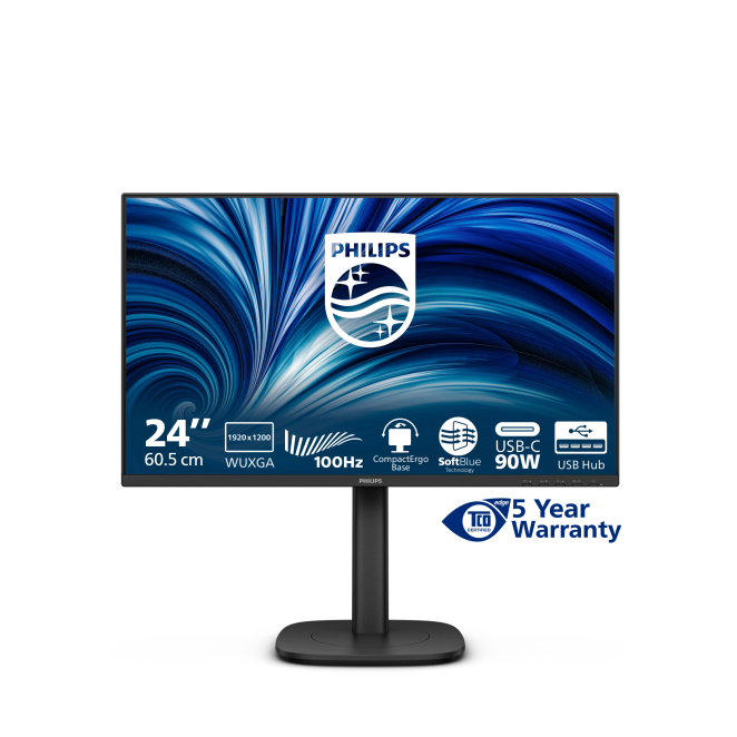 Philips 3000 series 24B2U3301D/00 pantalla para PC 61,2 cm (24.1″) 1920 x 1200 Pixeles WUXGA LCD Negro 3 Philips 3000 series 24B2U3301D/00 pantalla uso diario