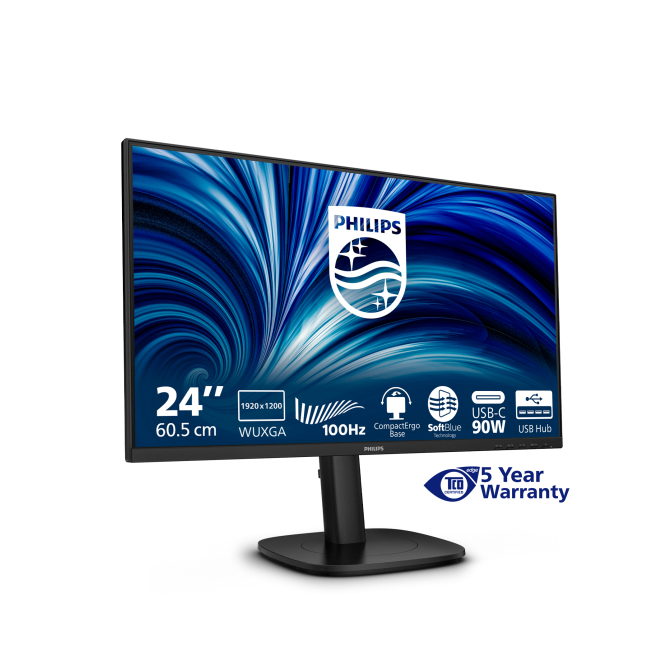 Philips 3000 series 24B2U3301D/00 pantalla para PC 61,2 cm (24.1″) 1920 x 1200 Pixeles WUXGA LCD Negro 4 Philips 3000 series 24B2U3301D/00 pantalla ajuste
