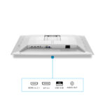 Pantalla para PC Philips Evnia 6000, modelo 27M2N6501L/00, con una medida de 67.3 cm, resolución 2560 x 1440 Pixeles Quad HD, tecnología QD-OLED, en color blanco.