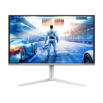 Pantalla para PC Philips Evnia 6000, modelo 27M2N6501L/00, con una medida de 67.3 cm, resolución 2560 x 1440 Pixeles Quad HD, tecnología QD-OLED, en color blanco.