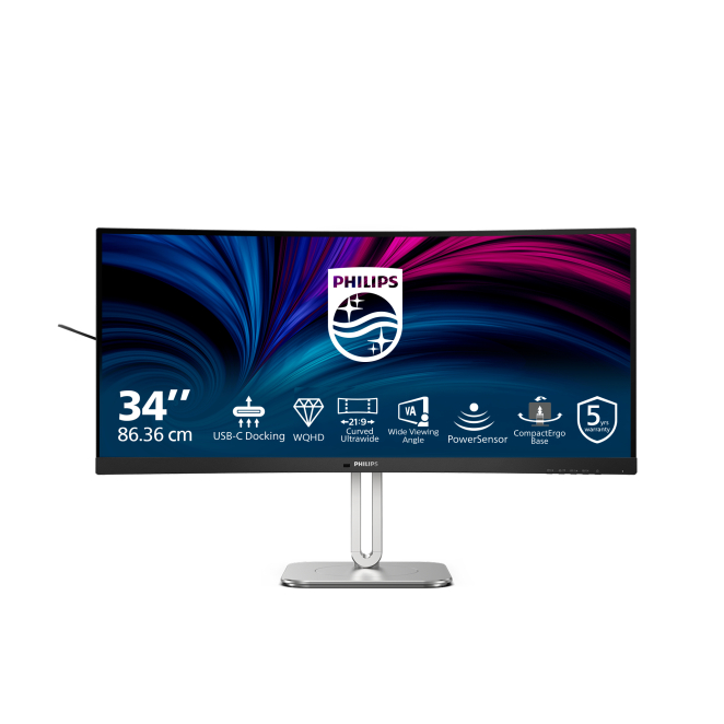 Philips 5000 series 34B2U5600C/00 pantalla para PC 86,4 cm (34″) 3440 x 1440 Pixeles Dual QHD LCD Gris 1 Philips 5000 series 34B2U5600C/00 pantalla para PC 34 pulgadas, alta resolución