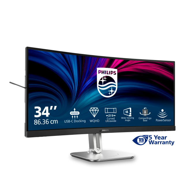 Philips 5000 series 34B2U5600C/00 pantalla para PC 86,4 cm (34″) 3440 x 1440 Pixeles Dual QHD LCD Gris 4 Philips 5000 series 34B2U5600C/00 ajustes ergonómicos