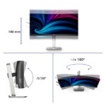 Pantalla para PC Philips 5000 series 34B2U5600C/00 de 86,4 cm (34 pulgadas) con resolución 3440 x 1440 pixeles Dual QHD LCD en color gris