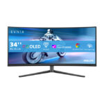 Pantalla Philips Evnia 34 pulgadas con resolución 3440 x 1440 píxeles Wide Quad HD QD-OLED en color gris, SKU: 34M2C6500/00