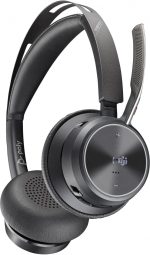 Los auriculares Poly Voyager Focus 2 UC, modelo 77Y87AA, con conectividad Bluetooth, tecnología de cancelación de ruido y diseño estéreo