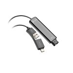 Adaptador HP Poly DA75 negro USB a QD, compatible con TAA, SKU 786C6AA