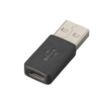 Adaptador HP Poly de USB-A a USB-C, SKU 85Q48AA, para transformar conexiones USB-A a USB-C con alta eficiencia