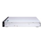 Switch gestionado QNAP QGD-1600P con Gigabit Ethernet, PoE, diseño 1U en colores negro y gris. SKU: QGD-1600P-4G