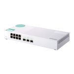 Imagen del Switch No Administrado QNAP QSW-308S Gigabit Ethernet blanco con 3 puertos SFP y 8 puertos RJ45. SKU: QSW-308S