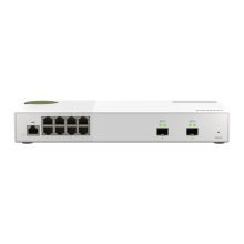 QNAP QSW-M2108-2S switch gestionado L2 con puertos 2.5G Ethernet en color gris, modelo SKU QSW-M2108-2S