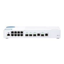 Switch gestionado L2 QNAP QSW-M408-2C con puertos 10G Ethernet (100/1000/10000) en color blanco