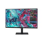 Pantalla LED Samsung S80TB de 27 pulgadas con 3840 x 2160 píxeles en resolución 4K Ultra HD, modelo LS27B800TGUXEN, color negro