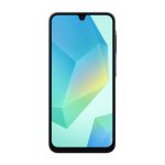 Samsung Galaxy A16 de color negro, pantalla de 6.7 pulgadas, 4GB de RAM, 128GB de almacenamiento, batería de 5000 mAh, dual SIM y USB Tipo C. SKU: SM-A165FZKBEEB