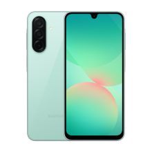 Samsung Galaxy A26, smartphone de 6.7 pulgadas, Android 15, SIM doble, 5G, USB Tipo C, 6 GB de RAM, 128 GB de almacenamiento, batería de 5000 mAh, color menta. SKU: SM-A266BLGBEUB