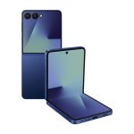 Smartphone Samsung SM-F766BDBGEUB 5G con pantalla de 6.8 pulgadas, 12 GB de RAM, 256 GB de almacenamiento y batería de 4300 mAh en color azul.