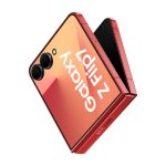Imagen del Samsung SM-F766BZRHEUB, un smartphone plegable de 6.8 pulgadas con conectividad 5G, 12 GB de RAM, 512 GB de almacenamiento y batería de 4300 mAh, en color Coral.