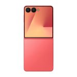 Imagen del Samsung SM-F766BZRHEUB, un smartphone plegable de 6.8 pulgadas con conectividad 5G, 12 GB de RAM, 512 GB de almacenamiento y batería de 4300 mAh, en color Coral.