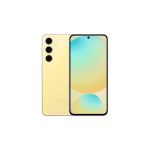 Smartphone Samsung Galaxy S24 FE en color amarillo con pantalla de 6.7 pulgadas, 8 GB de RAM, 256 GB de almacenamiento, doble SIM, Android 14 y batería de 4700 mAh (SM-S721BZYGEUB)