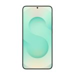 Samsung Galaxy S25+ con pantalla de 17 cm, SIM doble, 5G, USB Tipo C, 12 GB de RAM, 256 GB de almacenamiento, batería de 4900 mAh y color menta. SKU: SM-S936BLGDEUB