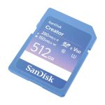 SanDisk Creator 512 GB SDXC UHS-II Clase 10 tarjeta de memoria con rendimiento rápido y almacenamiento amplio, SKU SDSDXEP-512G-GNCIS