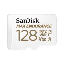 Tarjeta SanDisk Max Endurance MicroSDXC 128 GB UHS-I Clase 10 SDSQQVR-128G-GN6IA, ideal para videovigilancia y grabación continua.