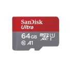 Tarjeta de memoria SanDisk Ultra 64 GB MicroSDXC UHS-I Clase 10, SKU SDSQUAB-064G-GN6FA, ideal para almacenamiento rápido y confiable.