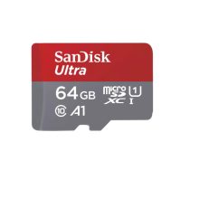 Tarjeta de memoria SanDisk Ultra 64 GB MicroSDXC UHS-I Clase 10, SKU SDSQUAB-064G-GN6FA, ideal para almacenamiento rápido y confiable.