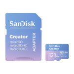 Tarjeta MicroSDXC SanDisk Creator de 128 GB, UHS-I Clase 10, SKU: SDSQXAA-128G-GN6MS