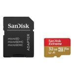 SanDisk memoria flash modelo SDSQXAF-032G-GN6AT de 32 GB tipo MicroSDHC UHS-I, ideal para almacenamiento rápido y eficiente.