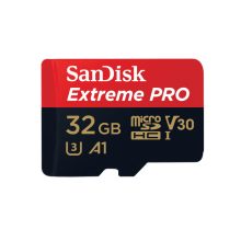 SanDisk Extreme Pro MicroSDHC 32GB UHS-I Clase 10 con alta velocidad de transferencia, SKU SDSQXCG-032G-GN6MA