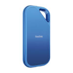 SanDisk Creator Pro 4 TB con conexión USB Tipo C y USB 3.2 Gen 2x2 en color azul, SKU SDSSDE81C-4T00-G25