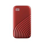 Disco duro externo Western Digital My Passport 1 TB con conexión USB Tipo C 3.2 Gen 2, modelo rojo, SKU WDBAGF0010BRD-WESN