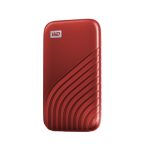 Disco duro externo Western Digital My Passport 1 TB con conexión USB Tipo C 3.2 Gen 2, modelo rojo, SKU WDBAGF0010BRD-WESN