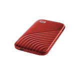Disco duro externo Western Digital My Passport 1 TB con conexión USB Tipo C 3.2 Gen 2, modelo rojo, SKU WDBAGF0010BRD-WESN