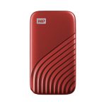 Disco duro externo Western Digital My Passport 1 TB con conexión USB Tipo C 3.2 Gen 2, modelo rojo, SKU WDBAGF0010BRD-WESN