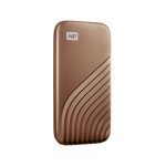 Western Digital My Passport SSD 2 TB, USB Tipo C 3.2 Gen 2 (3.1 Gen 2) en color Oro, código SKU WDBAGF0020BGD-WESN