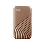 Western Digital My Passport SSD 2 TB, USB Tipo C 3.2 Gen 2 (3.1 Gen 2) en color Oro, código SKU WDBAGF0020BGD-WESN