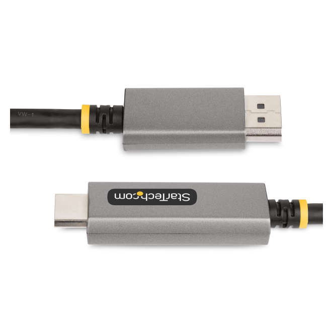 StarTech.com Cable Adaptador de 2m DisplayPort a HDMI - 8K 60Hz - 4K 144Hz - HDR10 - Conversor de Vídeo Activo DP 1.4 a HDMI 2.1 - Convertidor DisplayPort a HDMI 3 StarTech.com Cable Adaptador de 2m DisplayPort a HDMI en uso